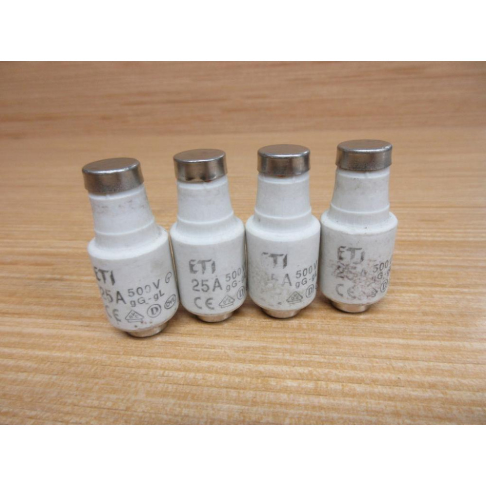 ETI 25A 500V Bottle Fuse (Pack of 4) - New No Box