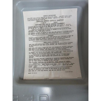 Crouse-Hinds GH322N General Duty Safety Switch Painted - Used