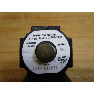 Watts Fluid Air R384-01BPZ147 Miniature Regulator R38401B WBracket - Used