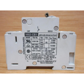 Allen Bradley 1492-CB1 G160 16A Circuit Breaker 1492CB1G160 - Used