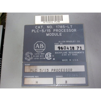 Allen Bradley 1785-LT PLC-515 CPU Module Ser.B FW Rev.H - Used
