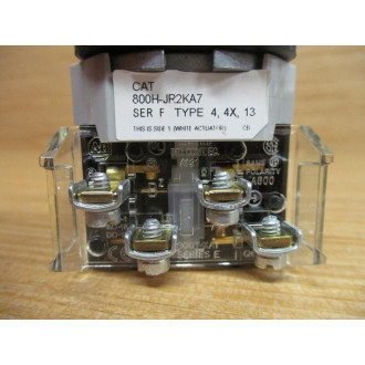 Allen Bradley 800H-JR2KA7 Selector Switch 800HJR2KA7 W (2) 800T-XA1
