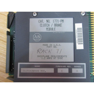 Allen Bradley 1771-PM Module 1771PM Ser. A, Rev E - Parts Only