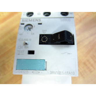 Siemens 3RV1011-1FA10 Circuit Breaker 3RV10111FA10 - Used