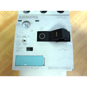 Siemens 3RV1011-1HA10 Circuit Breaker 3RV10111HA10 G050329 *E05* - Used