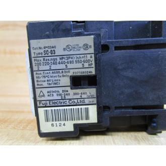 Fuji SC-03 Contactor SC03 4NC0A0 - Used