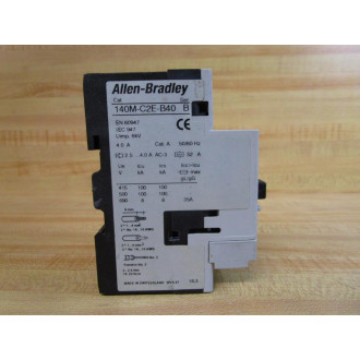 Allen Bradley 140M-C2E-B40 Circuit Breaker 140MC2EB40 B, W140M-C-AFA11 - Used