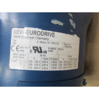 SEW Eurodrive DRE90M4FGVDH 3-Phase Motor DRE90M4FGVDH - New No Box