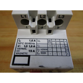 Klockner PKZM 1-1,6-NA Moeller Manual Motor Starter PKZM116NA - Used
