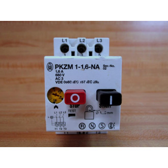 Klockner PKZM 1-1,6-NA Moeller Manual Motor Starter PKZM116NA - Used