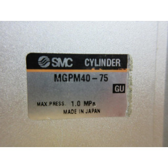 SMC MGPM40-75 Compact Guide Cylinder MGPM4075 - Used