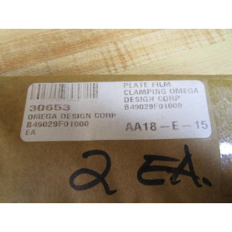 Omega Design B49029F01000 Plate Film Clamping (Pack of 2) Omega Design B49029F01000 Plate Film Clamping (Pack of 2)
