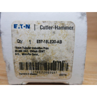 Cutler Hammer E57-18LE20-AB Eaton Sensor E5718LE20AB Ser. E1, 20-250VAC