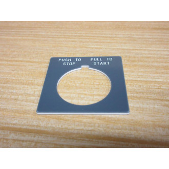 Allen Bradley 800H-W196 Legend Plate 800HW196