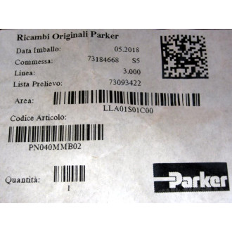 Parker PN040MMB02 Piston & Body Seal Kit