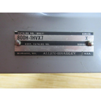 Allen Bradley 800H-1HVX7 Enclosure Base 800H1HVX7 Drilled Holes May Vary - Used