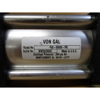 Von Gal A3-00009-PN Pneumatic Cylinder A300009PN - Used