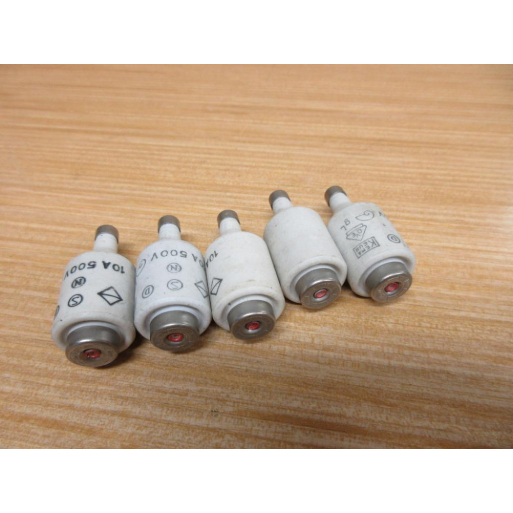 Kema Keur 10A 500V Ceramic Bottlefuse (Pack of 5) - New No Box