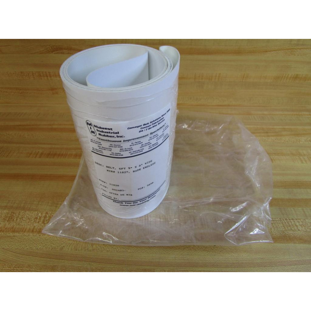 Midwest Industrial Rubber 11827 Belt 6'9" x 8"