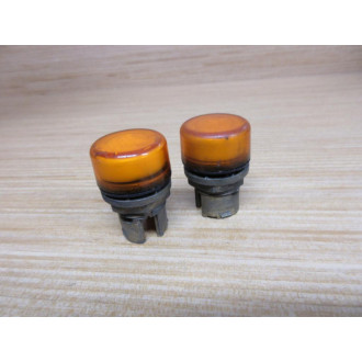 Allen Bradley 800EM-P5 Pilot Light 800EMP5 Amber (Pack of 2) - Used