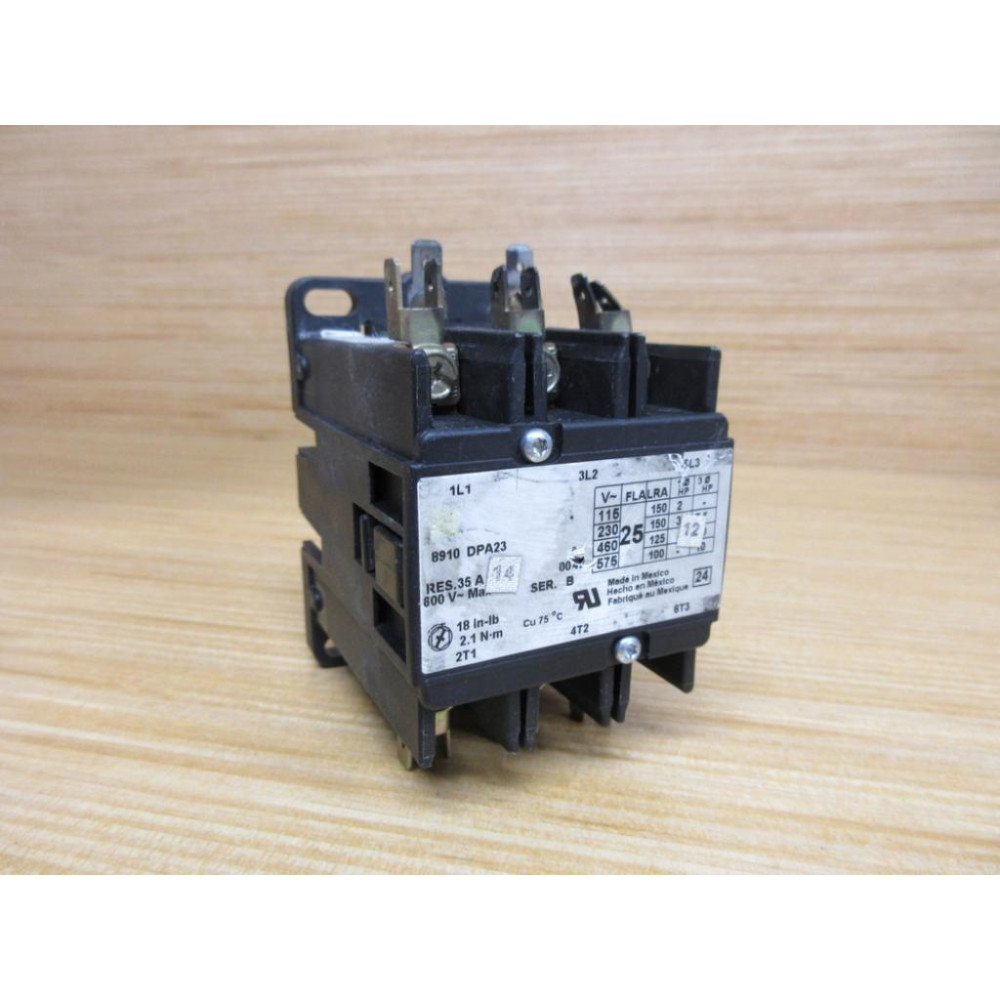 Square D 8910 DPA 23 Contactor 8910DPA23 Coil Voltage Unkown - Used