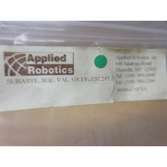 Applied Robotics O3.1PLUM24VD Solenoid Valve Sub Assembly