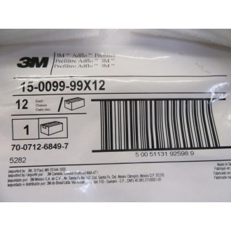 3M 15-0099-99X12 PAPR Prefilter 15009999X12 (Pack of 12)