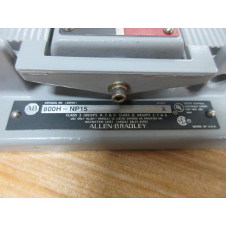Allen Bradley 800H-NP15 Enclosure Cover 800HNP15 - New No Box
