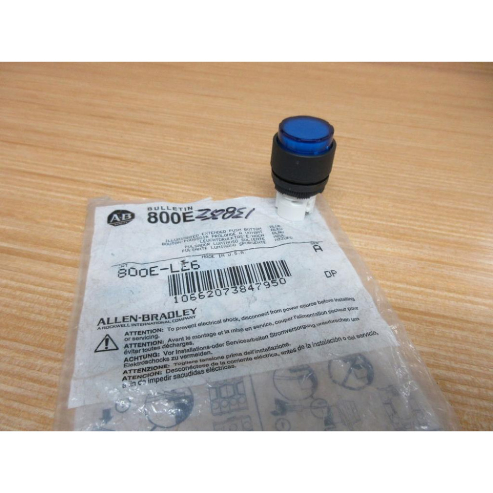 Allen Bradley 800E-LE6 Illuminated Push Button 800ELE6 - New No Box