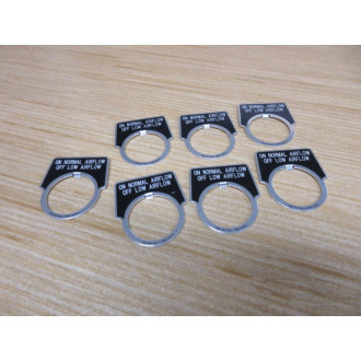 Square D 9001-KN-300 Legend Plate "NormalLow Airflow" (Pack of 7) - New No Box