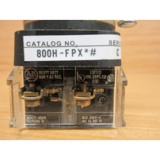 Allen Bradley 800H-FPX Push Button 800HFPX W 800T-XD4800T-XD1 - Used