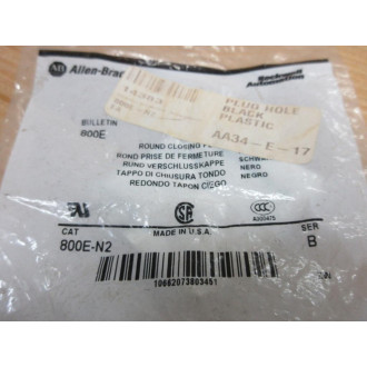 Allen Bradley 800E-N2 Closing Plug 800EN2