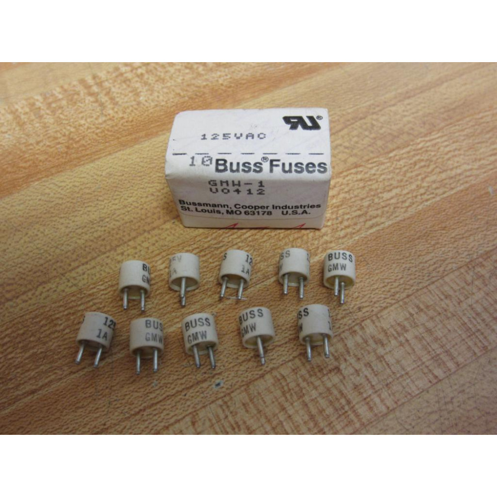 Buss GMW-1 Bussmann Eaton Fast-Acting Fuse GMW1 (Pack of 10) Buss GMW-1 Bussmann Eaton Fast-Acting Fuse GMW1 (Pack of 10)