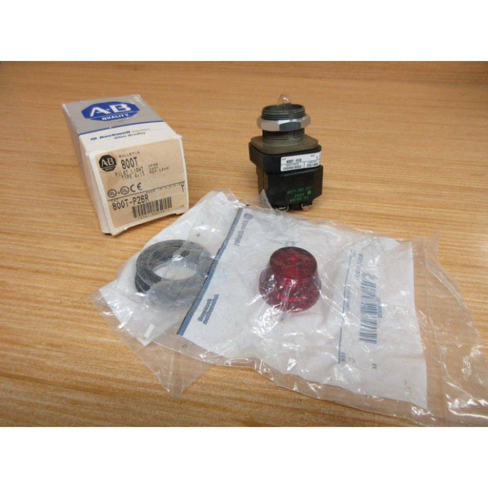 Allen Bradley 800T-P26R Pilot Light 800TP26R Ser.T W40171-002-02 Allen Bradley 800T-P26R Pilot Light 800TP26R Ser.T W40171-002-02
