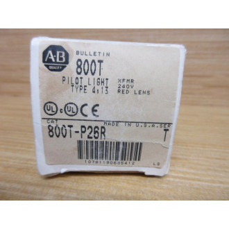 Allen Bradley 800T-P26R Pilot Light  800TP26R Ser.T W40171-002-02