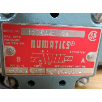 Numatics 12DSA4 0A Solenoid Valve 12DSA40A - New No Box