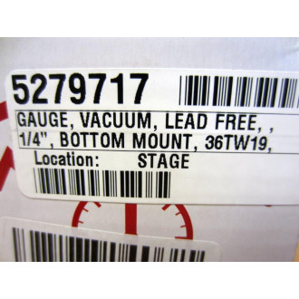 Winters 36TW19 2.5" SS Liquid-Filled Vacuum Gauge 5279717