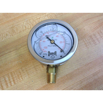 Winters 36TW19 2.5" SS Liquid-Filled Vacuum Gauge 5279717