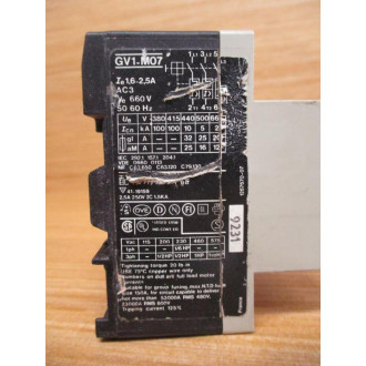 Telemecanique GV1-M07 Motor Protector GV1M07 - Used