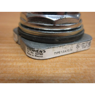 Furnas Siemens 52PA8B3 Green Pushbutton Base Ser. F, 52PA8B3J