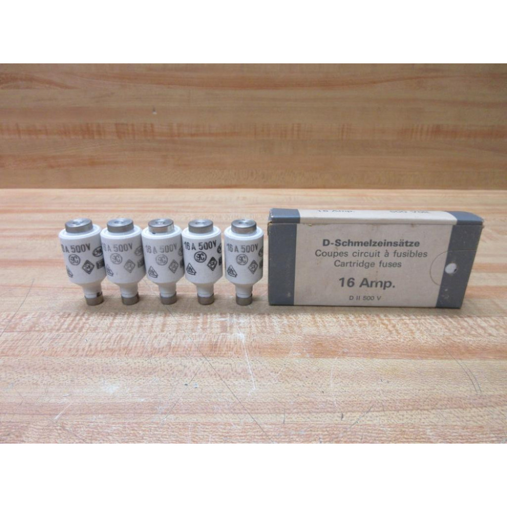 Kema Keur D II 16A Fuse 16A-500V (Pack of 5)