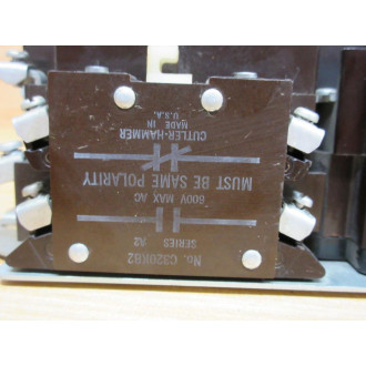Cutler Hammer A10CN0 Contactor A10CNO W Relay, C320KB2, 1887-3 - Used