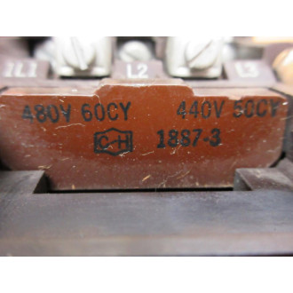 Cutler Hammer A10CN0 Contactor A10CNO W Relay, C320KB2, 1887-3 - Used