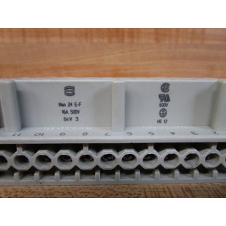 Harting Han 24 E-F Connector HAN24EF (Pack of 2) - Used