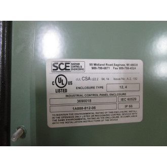 Saginaw Control & Engineering 1A888-812-06 SCE Enclosure 3690018