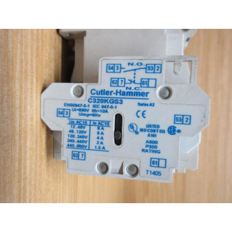Cutler Hammer CE55CN3 Reversing Contactor W (2) C320KGS3 - Used