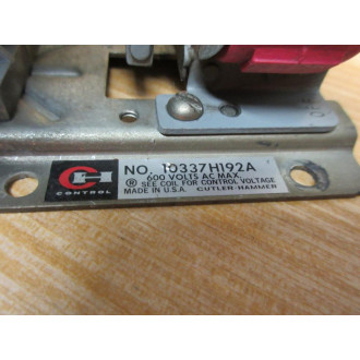 Cutler Hammer 10337H192A Pneumatic Timer Relay - Used