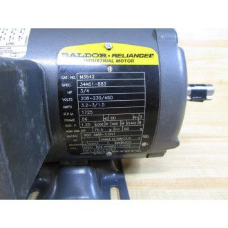 Baldor Reliance M3542 Motor 34A61-883 - Used