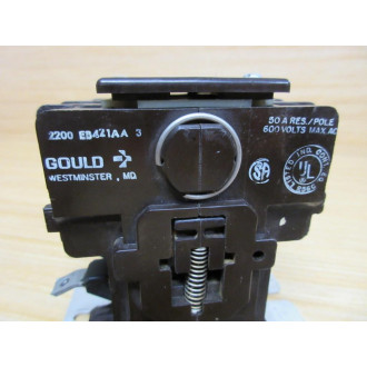 Gould 2200 EB421AA 3 Contactor 2200 EB421AA Missing 1 Lug - Used