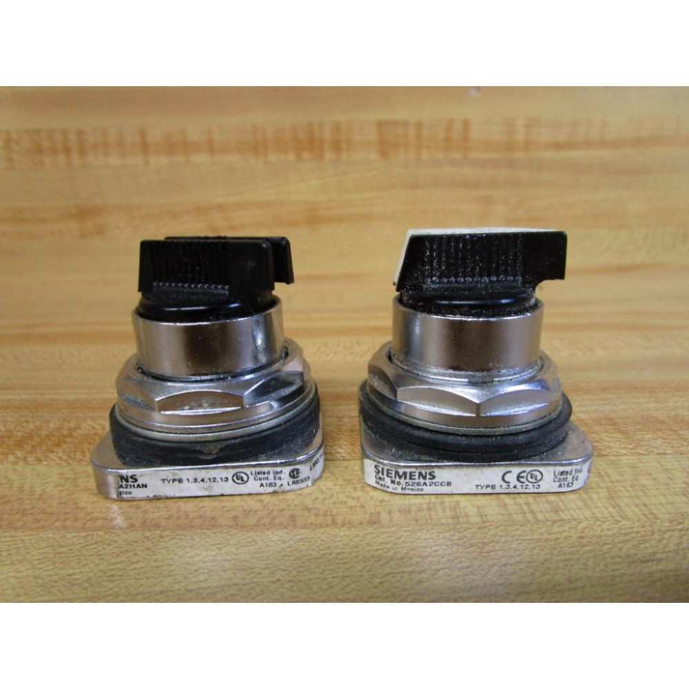 Siemens 52SA2CCB Furnas Selector Switch Missing Insert (Pack of 2) - Used
